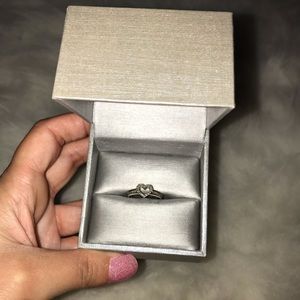 Zales “Diamond Sterling Silver heart ring”